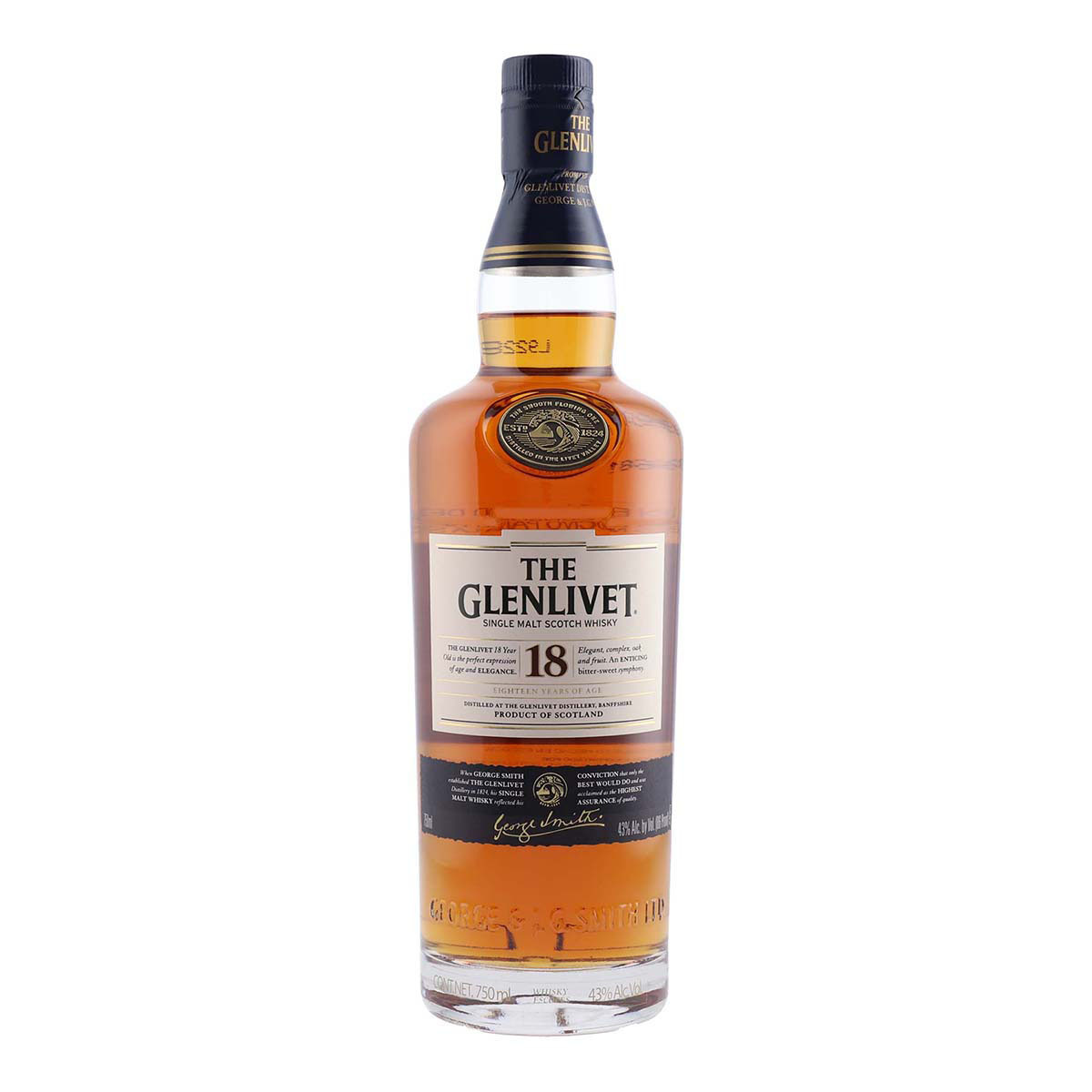WHISKY GLENLIVET 18 AÑOS 750ML