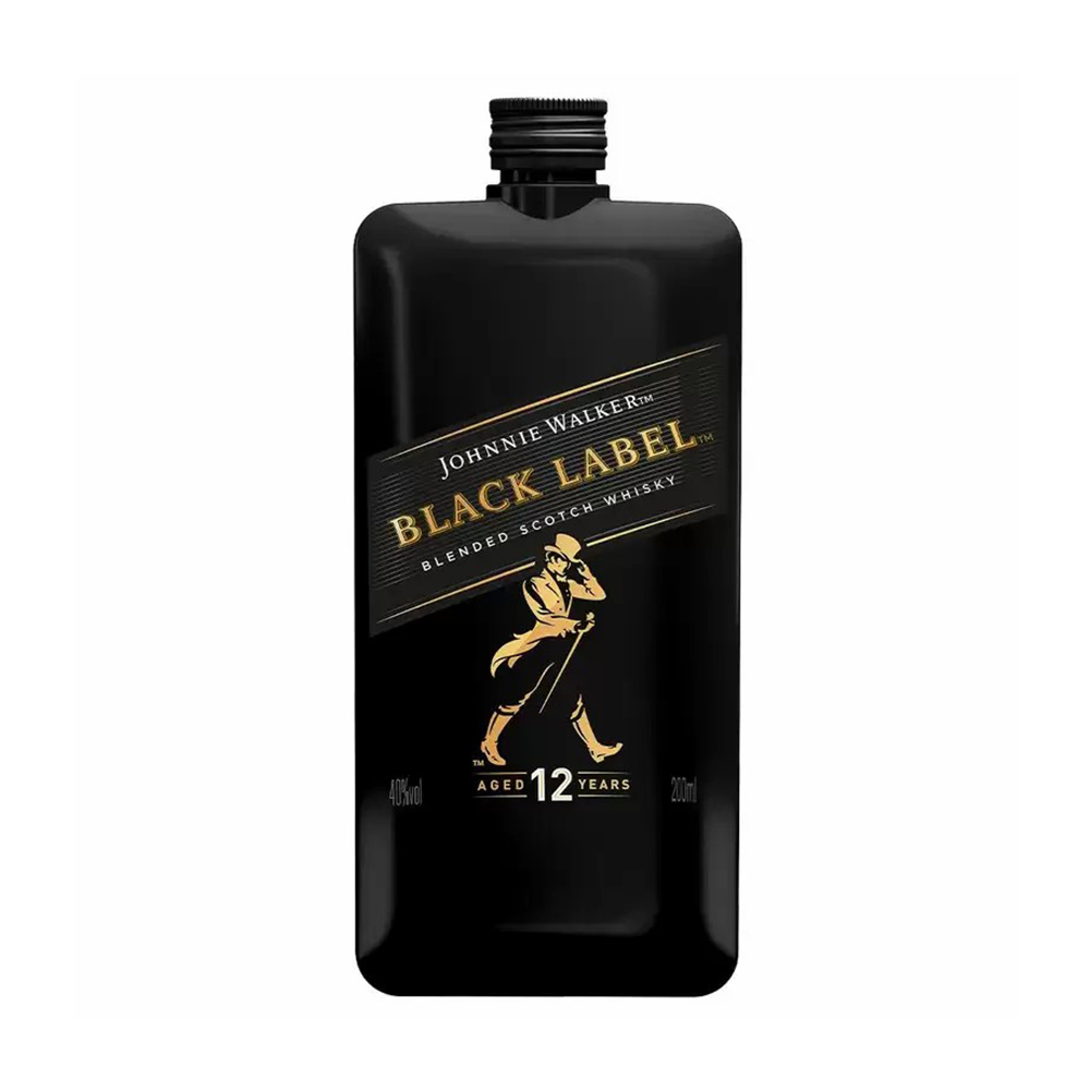 WHISKY JHONNIE WALKER BLACK LABEL POCKET 200ML